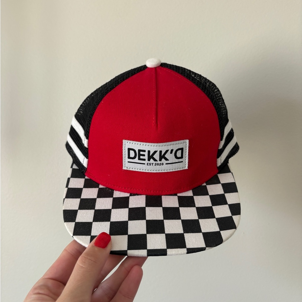 Kids Checkered Red Hat